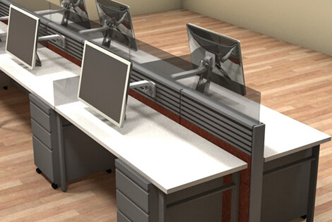 Remanufactured office desks