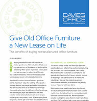 The Benefits of Buying Remanufactured Office Furniture