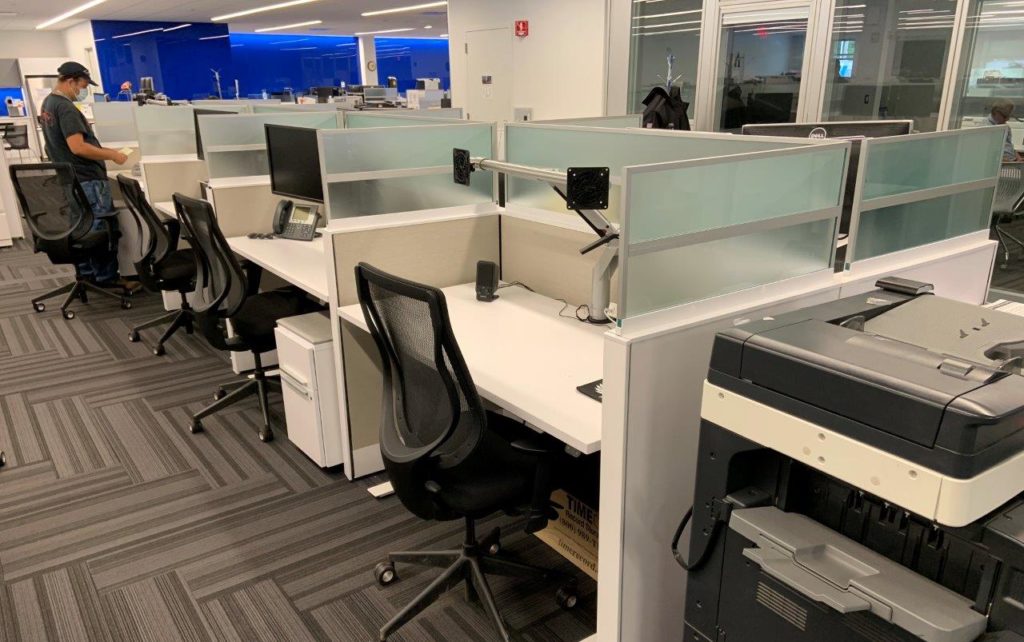 after Davies COVID-19 office Knoll dividers