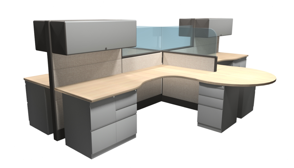 track mount COVID 19 office workstation dividers